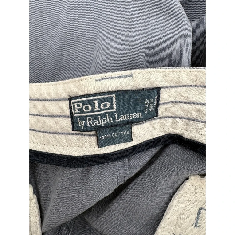 Polo Ralph Lauren Men's VTG Gellar Fatigue Cotton Blue Cargo Shorts, 42, NEW NWT